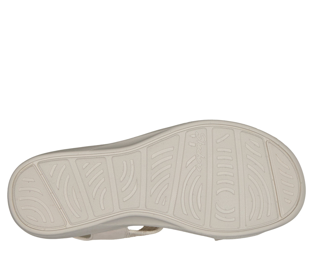 SKECHERS Arya W Femmes Décontractées Blanc cassé-Metallique-Tricot