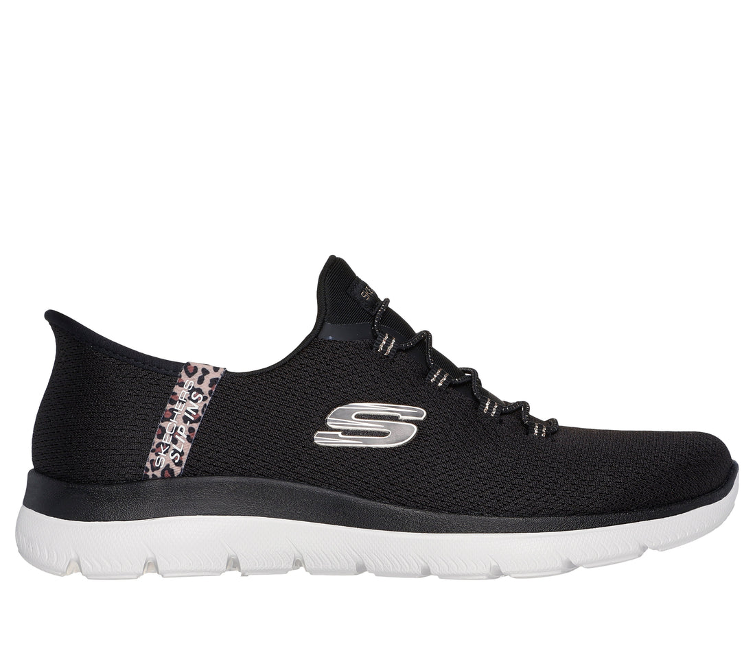 SKECHERS Slip ins Summits Leopard Chic W women sneaker in Black Multi black – product view