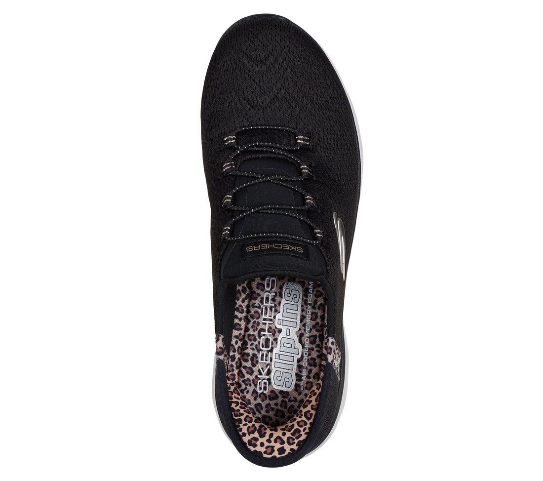 SKECHERS Slip ins Summits Leopard Chic W women sneaker in Black Multi black – product view