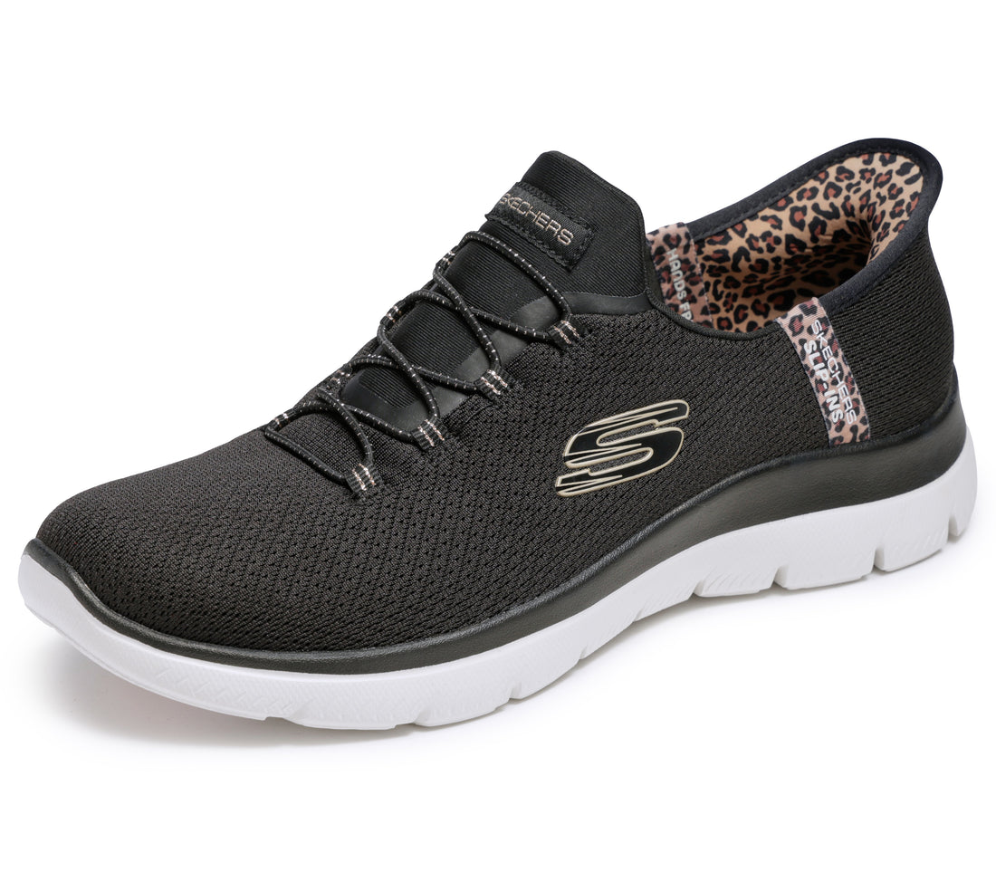 SKECHERS Slip ins Summits Leopard Chic W women sneaker in Black Multi black – product view