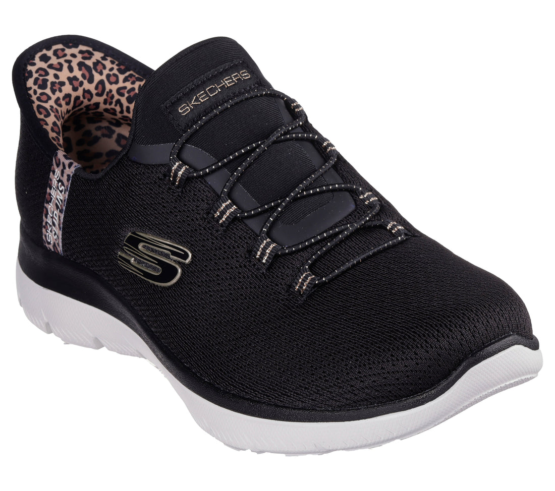 SKECHERS Slip ins Summits Leopard Chic W women sneaker in Black Multi black – product view