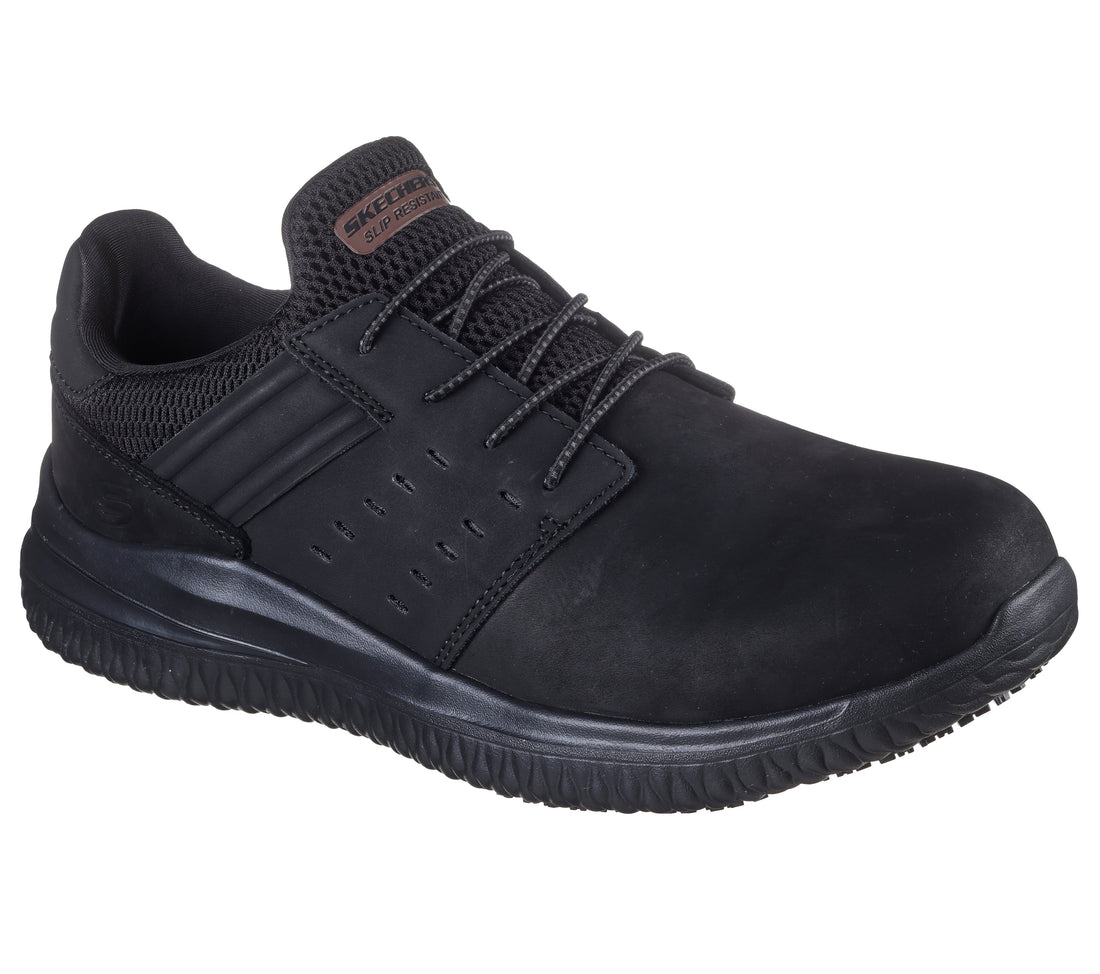 SKECHERS-Travail Work Delson 3.0 SR M Hommes Travail en cuir noir