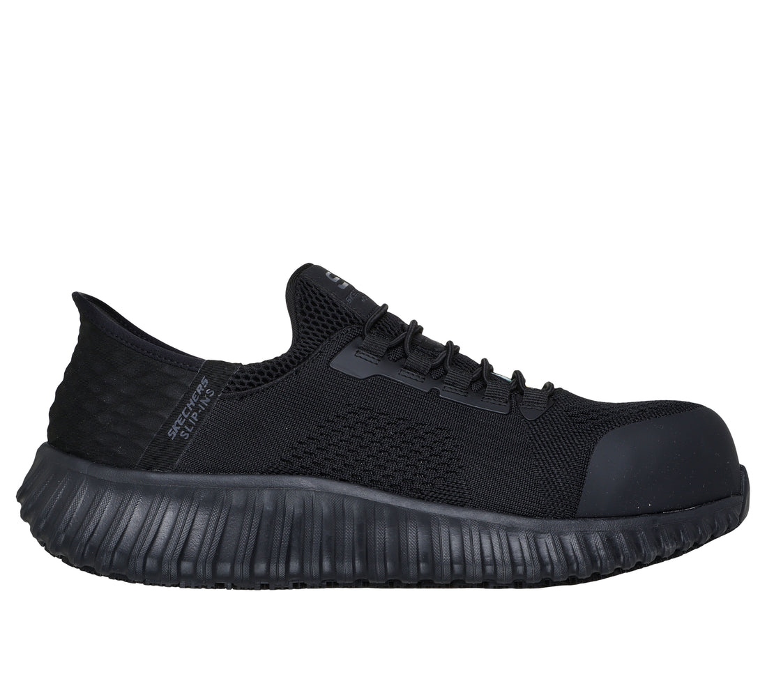 SKECHERS-WORK Cicades  Fletchit M  men work in Black-Textile/Synthetic – product view