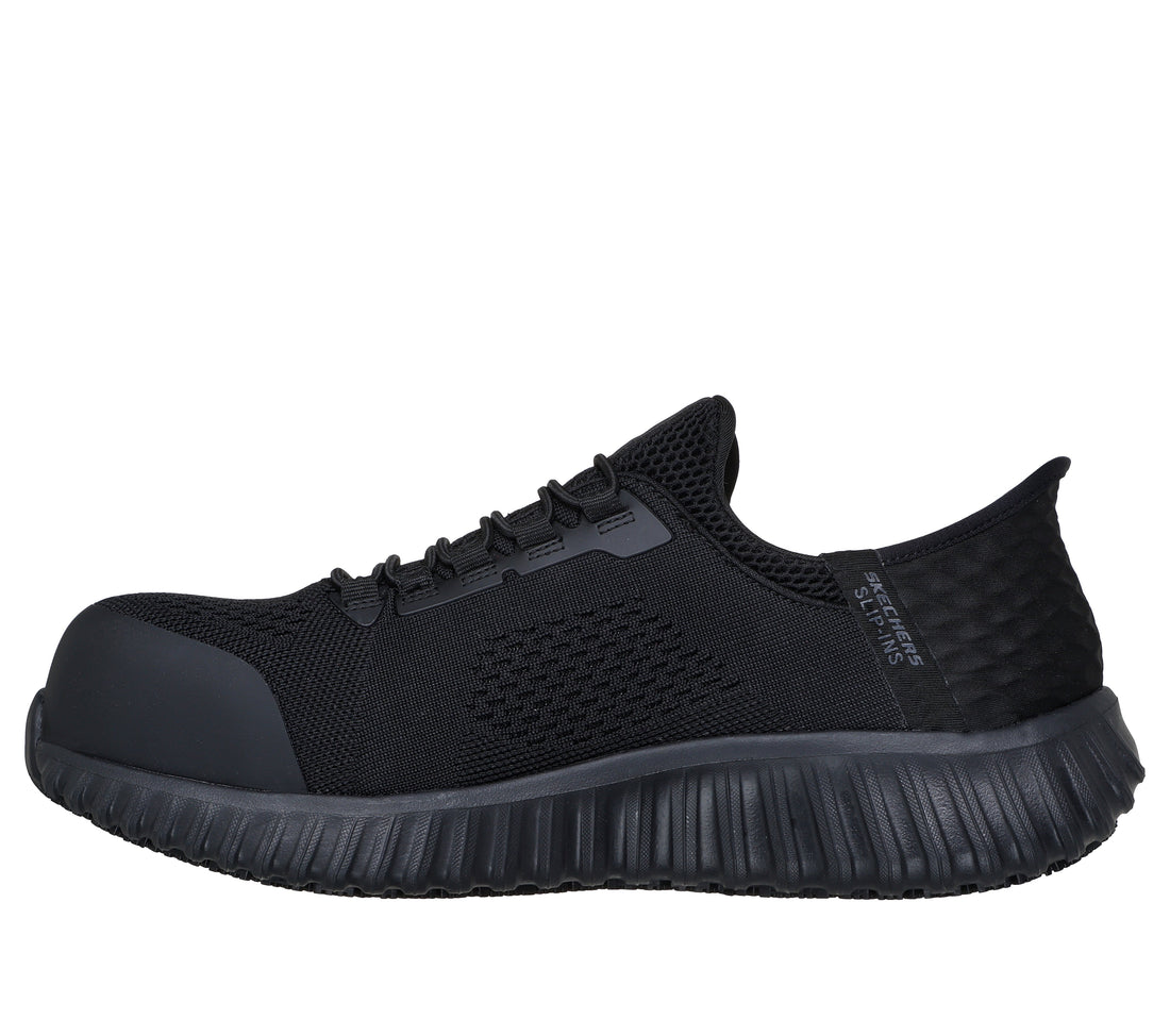 SKECHERS-WORK Cicades  Fletchit M  men work in Black-Textile/Synthetic – product view