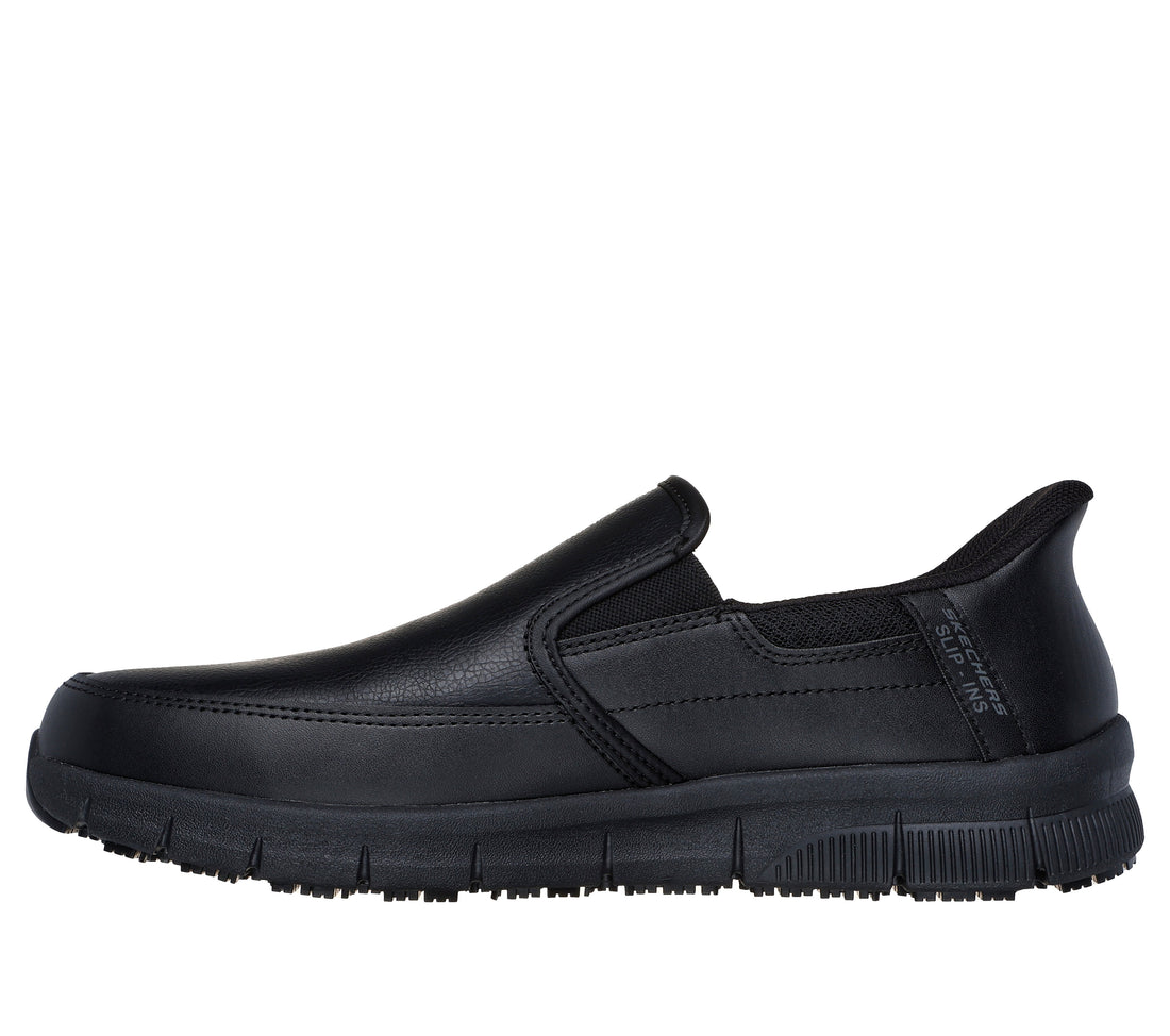 SKECHERS-WORK Slip ins Work Nampa   Broxtin men work in Black-Leather/Synthetic – product view