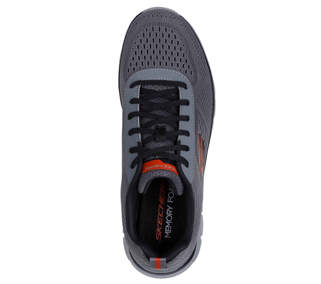 SKECHERS Track Leshur M men sneakers in charcoal orange – product view