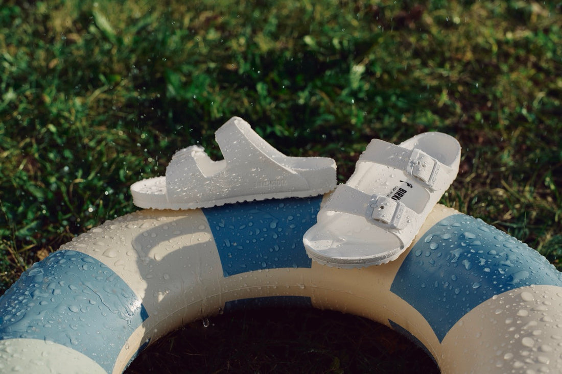 Birkenstock Arizona Sandals Kids Sports in White - Product view