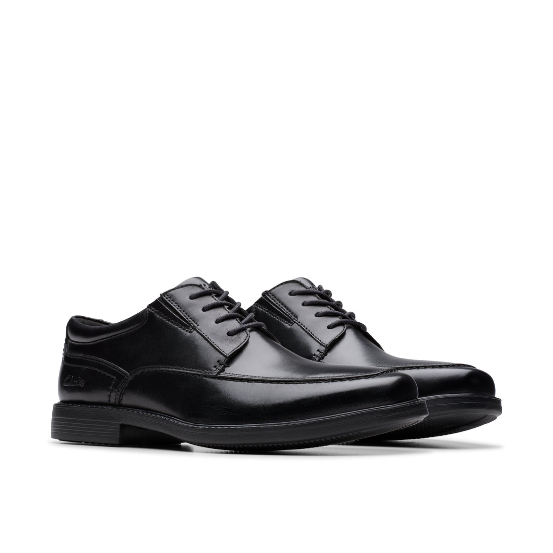 CLARKS Dresslite Apron Wide Hommes Habillées en cuir noir 