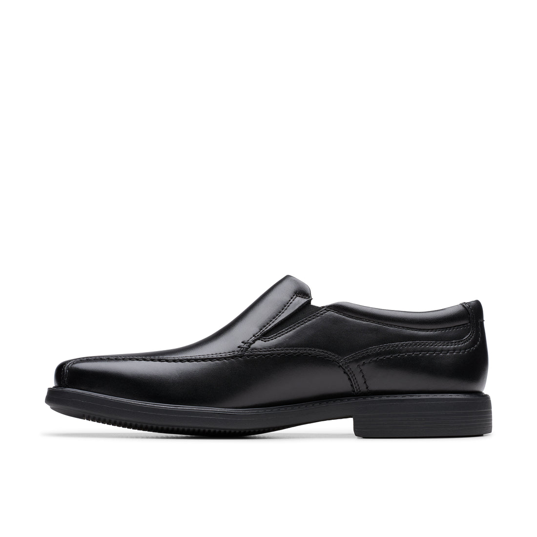 CLARKS Dresslite Step Wide Hommes Habillées en cuir noir