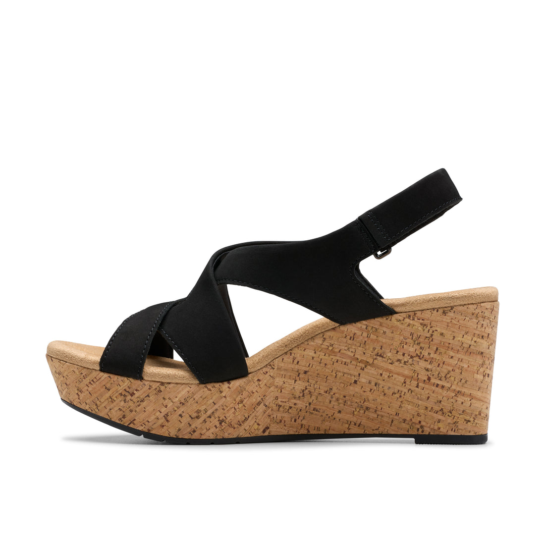 CLARKS Rose Style Femmes Décontractées en nubuck noir de qualité supérieure