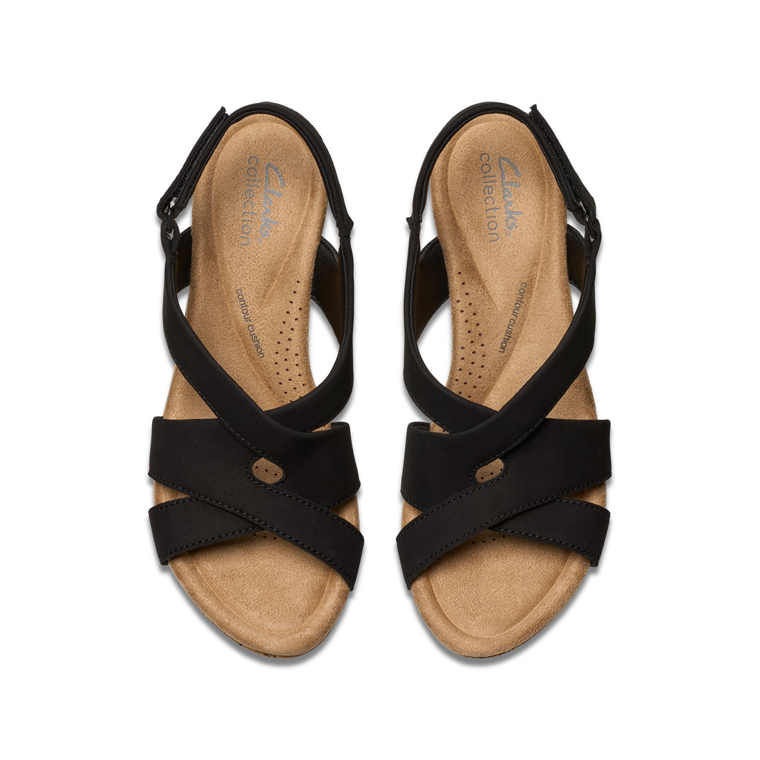 CLARKS Rose Style women casual in Black-Nubuck – product view