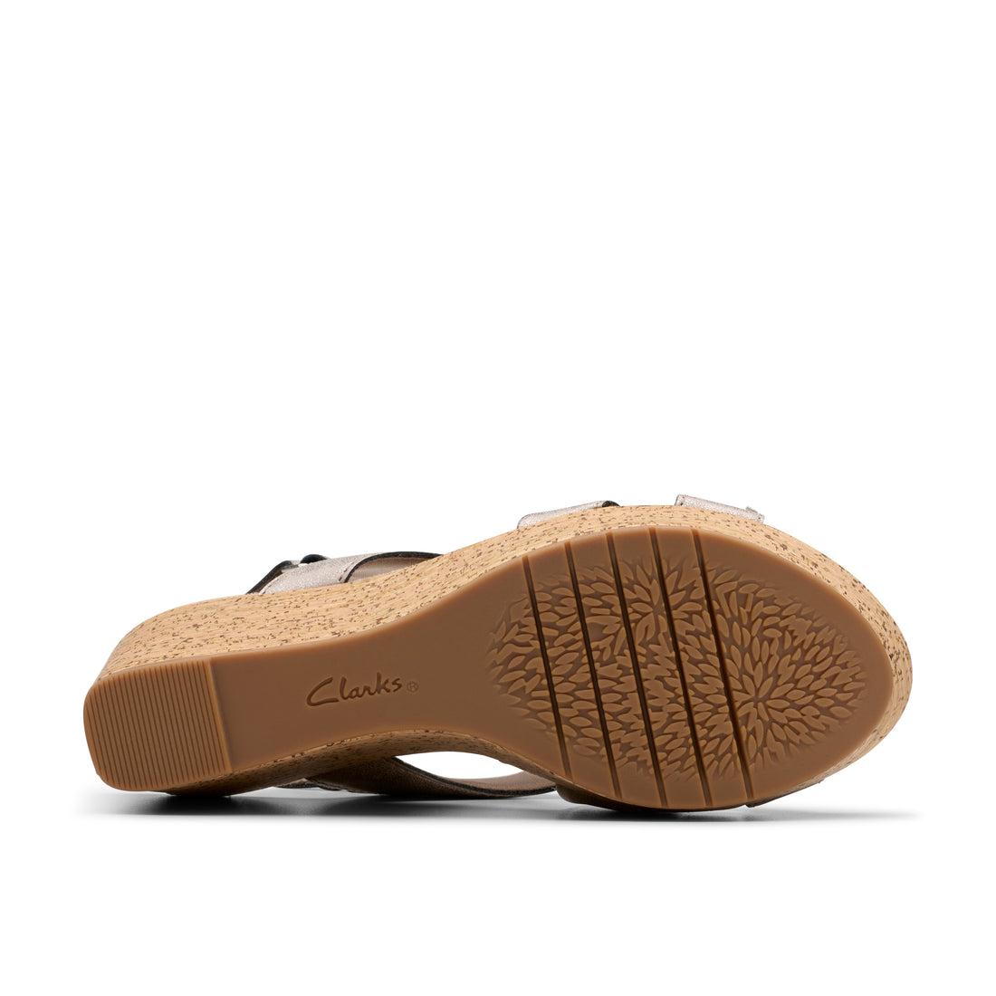 CLARKS Rose Style Taupe  Femmes Décontractées en cuir taupe métallique de qualité supérieure