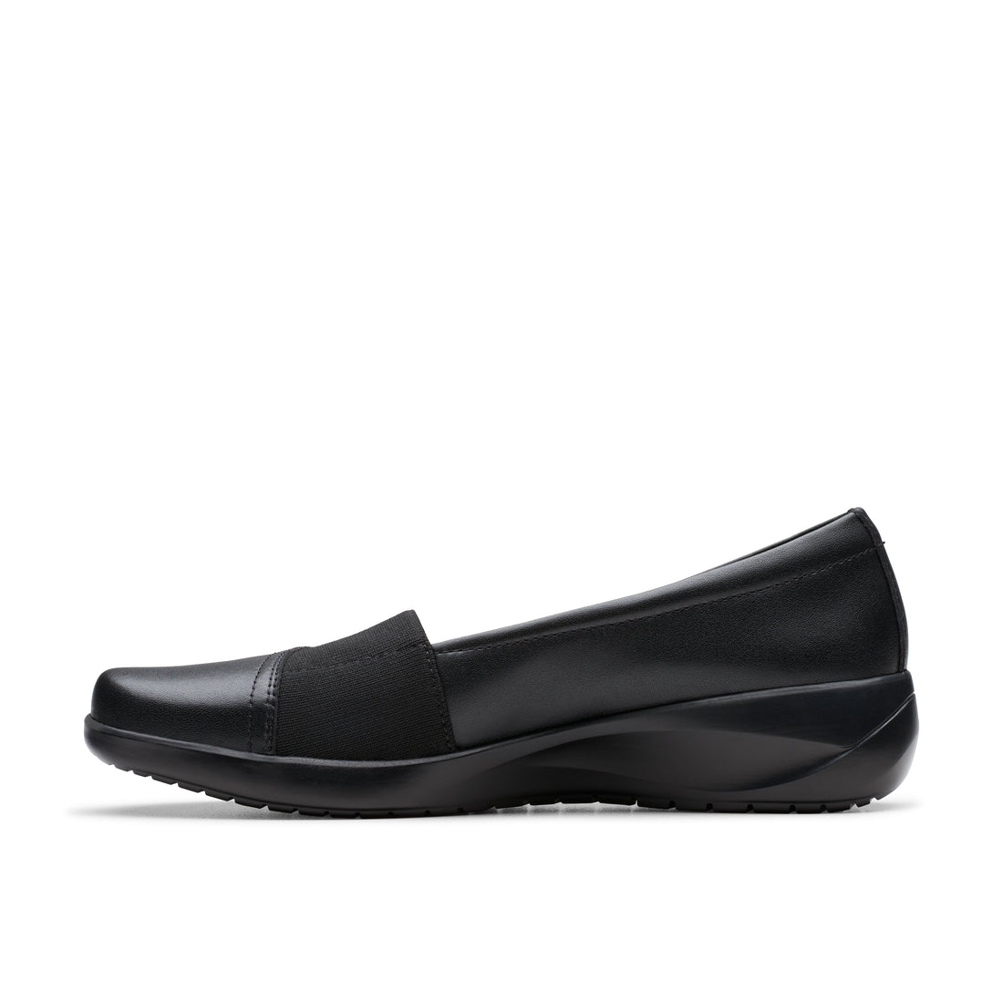 CLARKS Kaetlyn Rhea Wide Femmes Décontractées en cuir noir