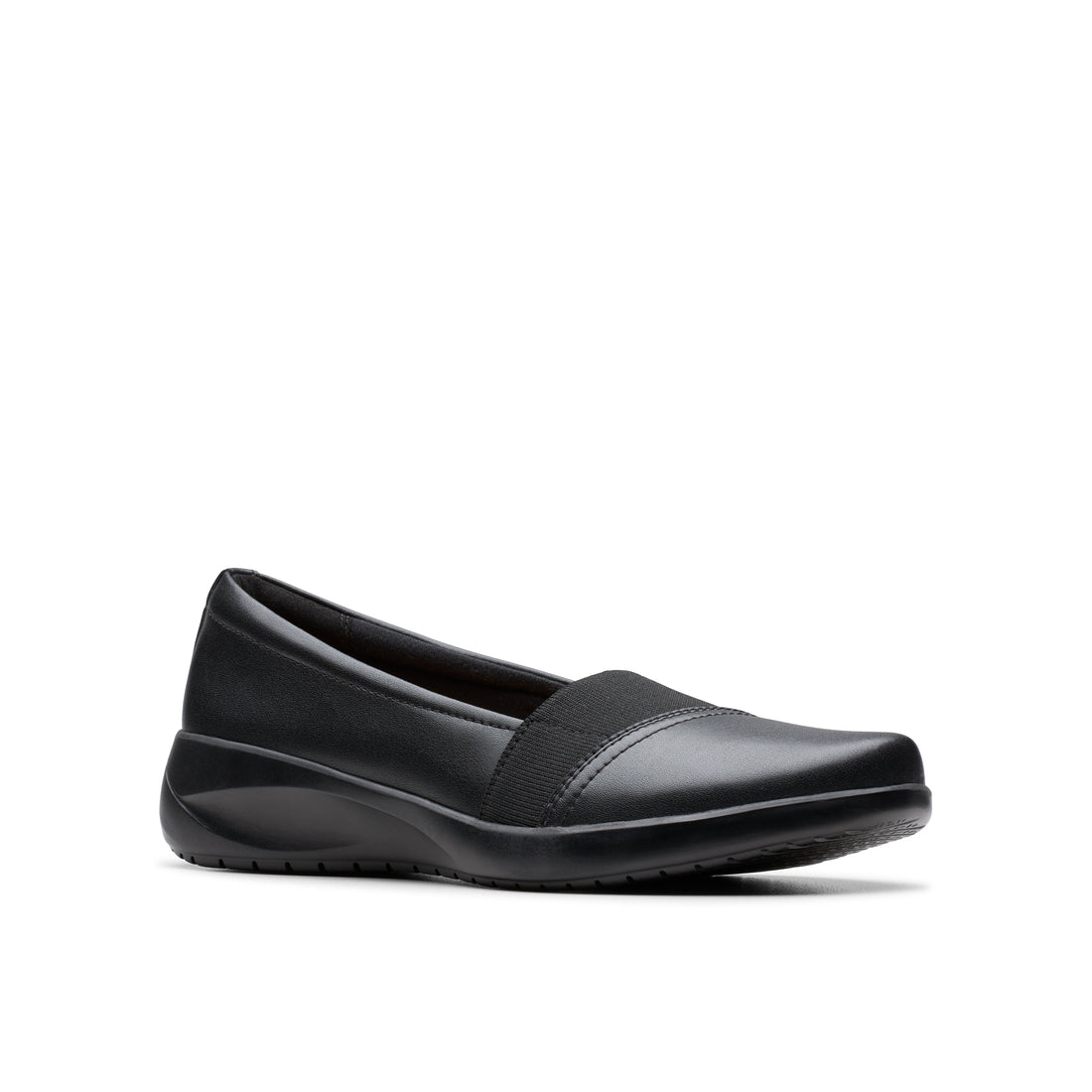 CLARKS Kaetlyn Rhea Wide women casual in Black-Leather – product view