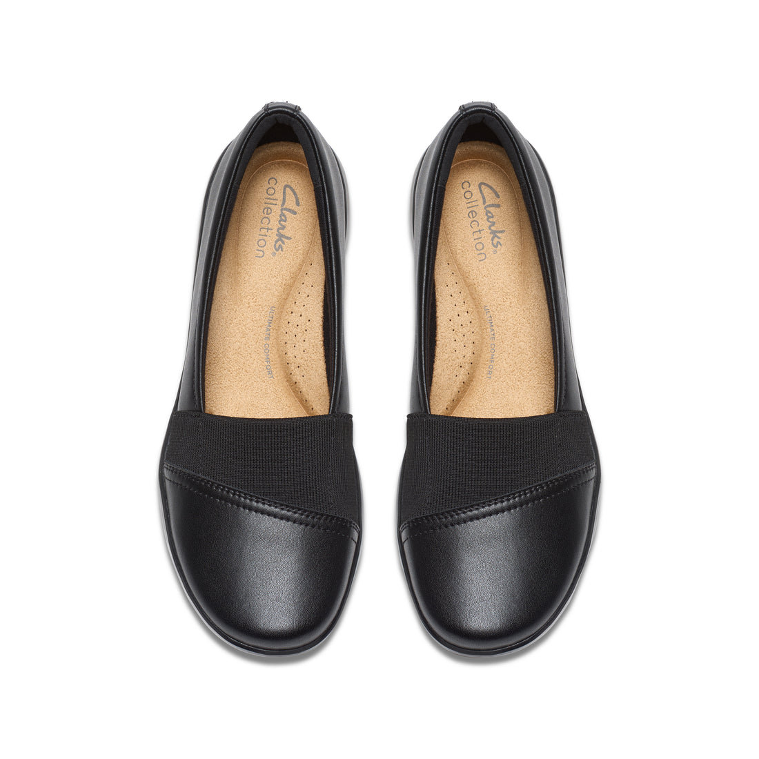 CLARKS Kaetlyn Rhea Wide women casual in Black-Leather – product view