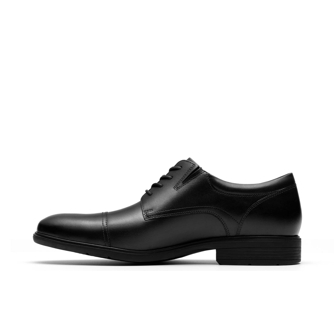 CLARKS Steadwell Cap Black men dress in Black-Leather – product view