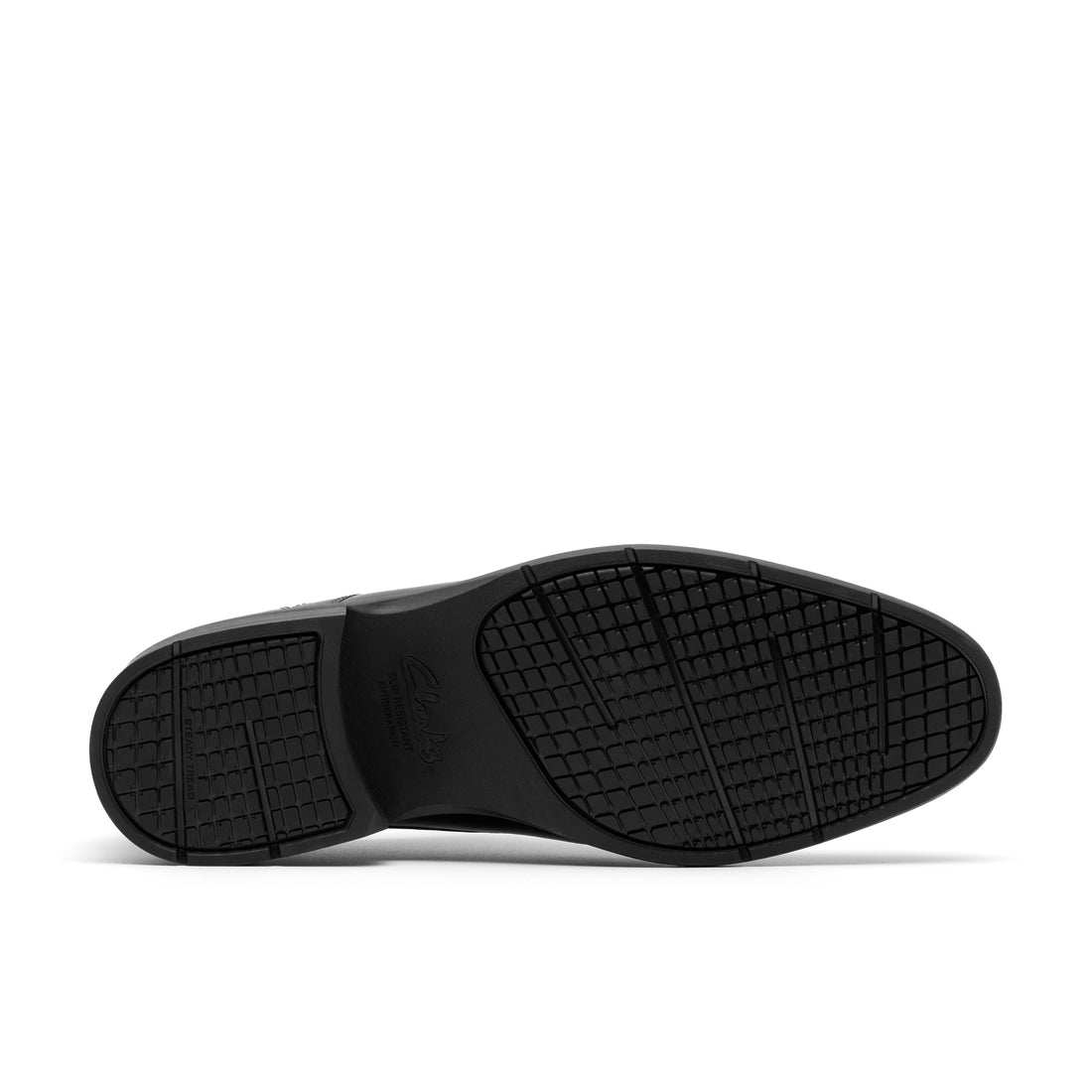 CLARKS Steadwell Cap Black men dress in Black-Leather – product view