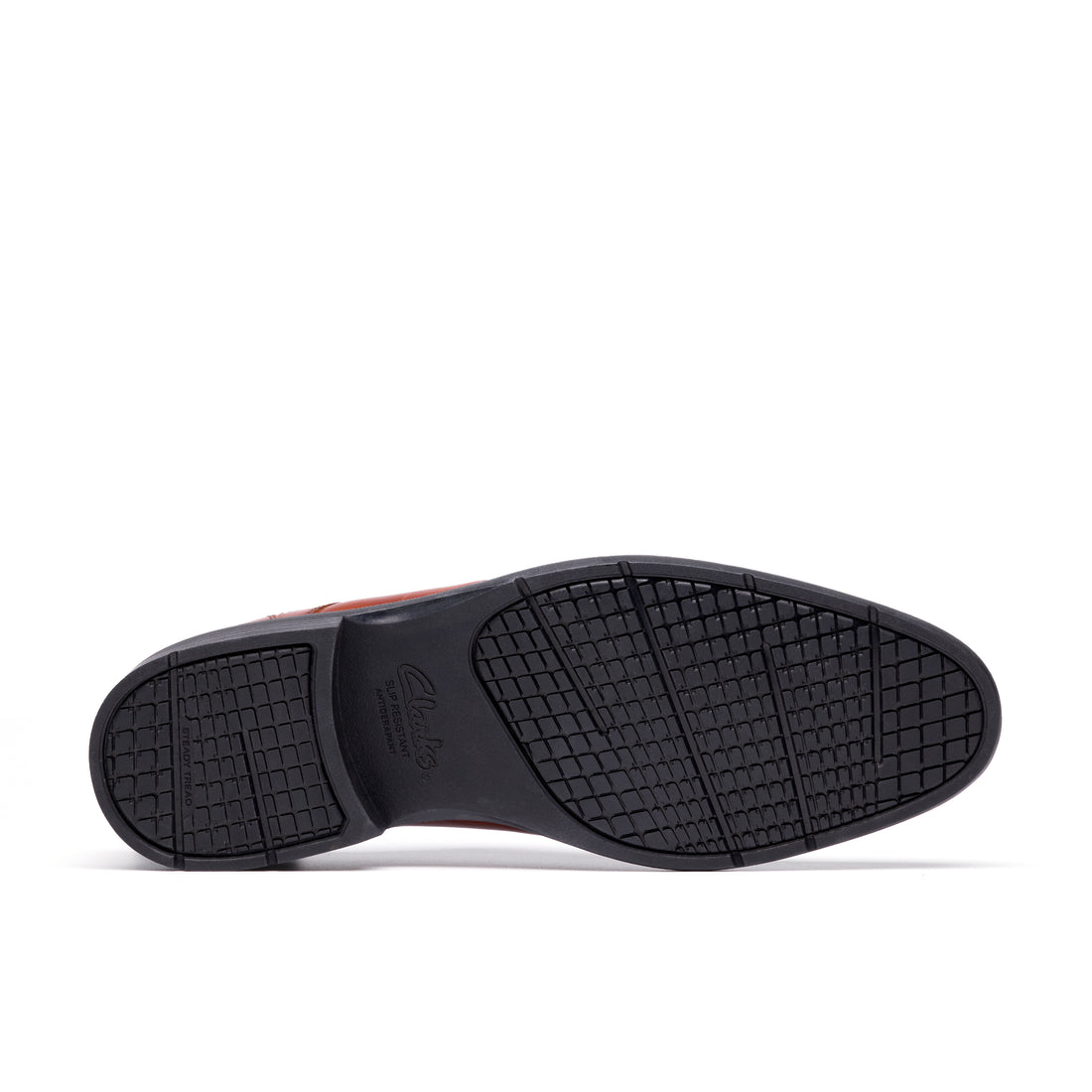 CLARKS Steadwell Cap Brun Hommes Habillées en cuir brun foncé