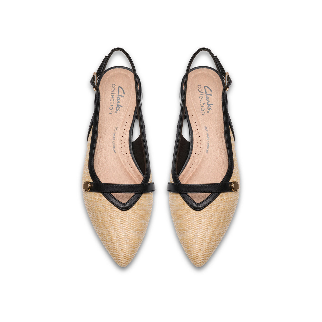CLARKS Natalyn Sling Femmes Habillées in Natural-Raffia – product view