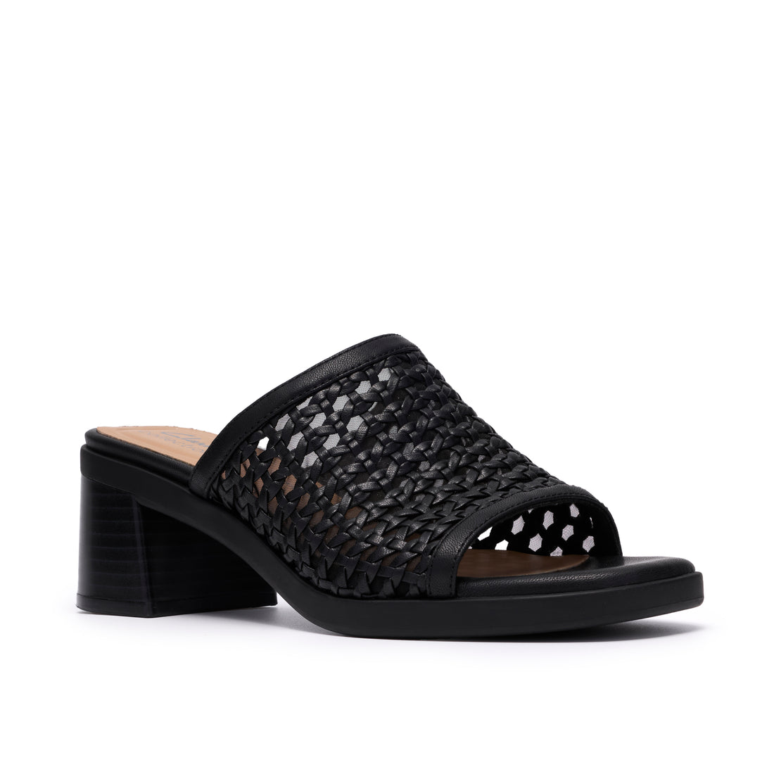 CLARKS Jaylan Slide Femmes Décontractées en Noir-Cuir 