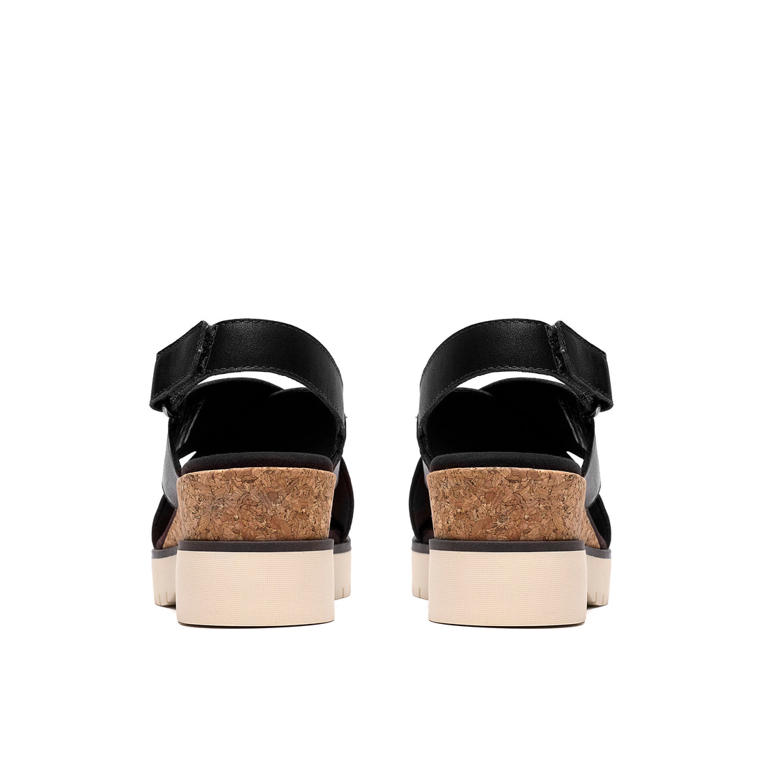 CLARKS Diaz Cross Noir Femmes Décontractées en cuir noir de qualité supérieure