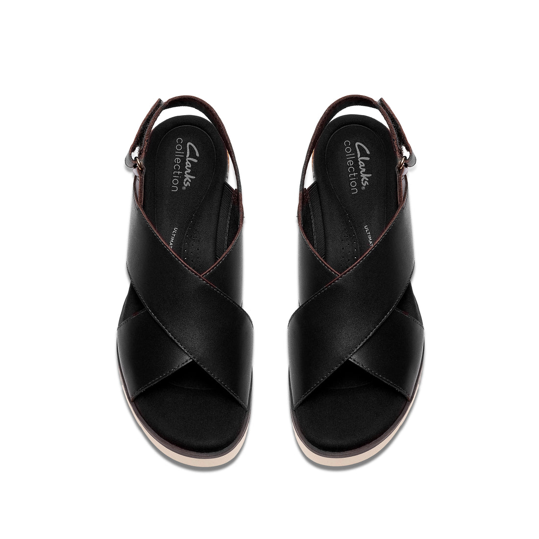 CLARKS Diaz Cross Black women casual in Black-Leather – product view
