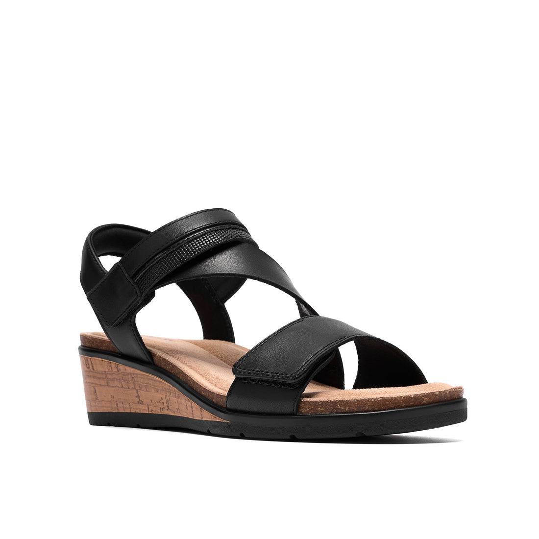 CLARKS Kacha Wave Femmes Décontractées en cuir noir