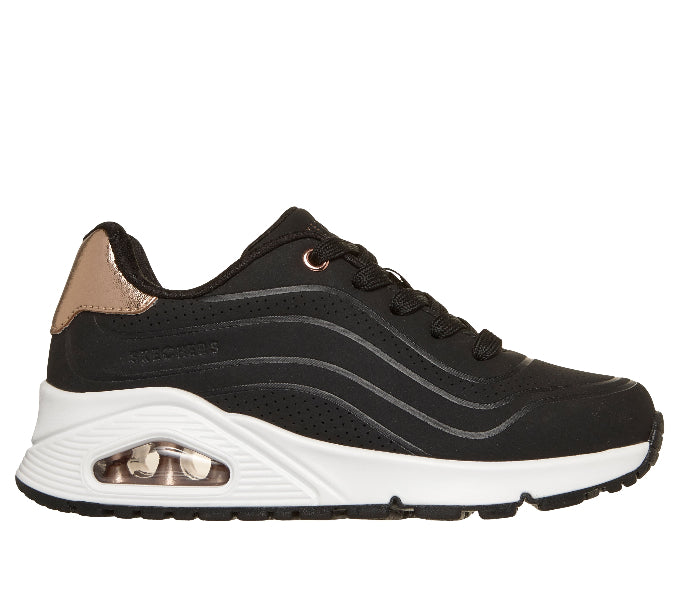SKECHERS Uno-Gen-1 kids sneaker in black gold – product view