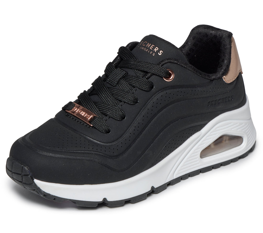 SKECHERS Uno-Gen-1 kids sneaker in black gold – product view