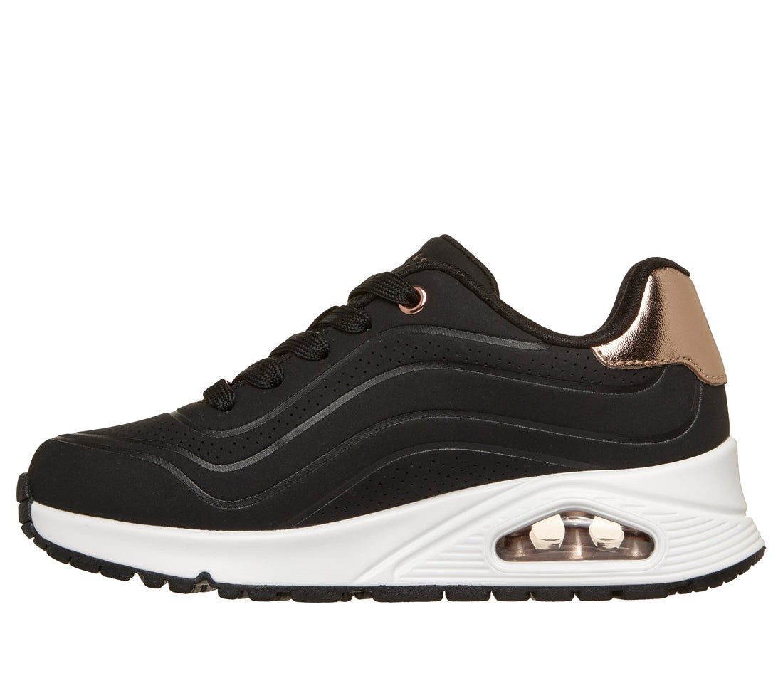 SKECHERS Uno-Gen-1 kids sneaker in black gold – product view