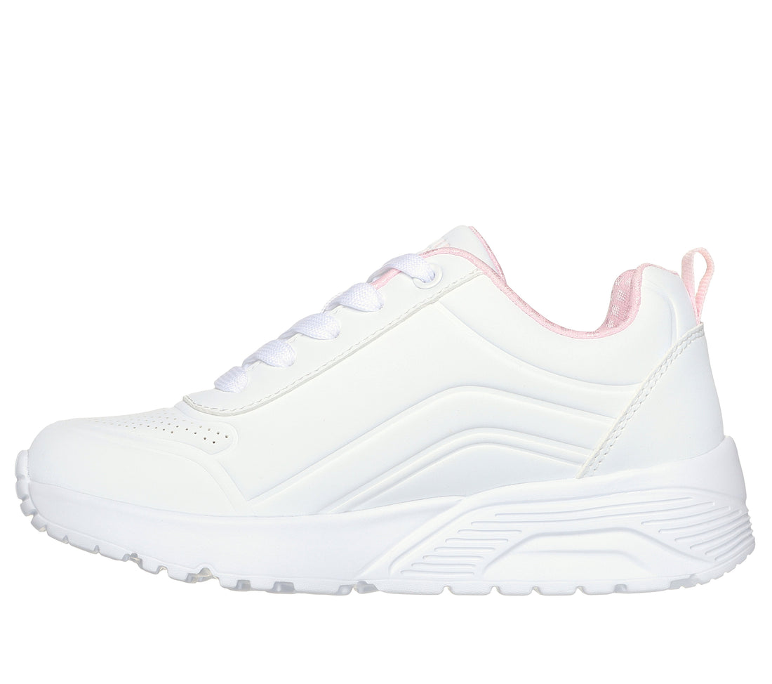 SKECHERS Uno-Lite-Easy-Zip kids sneaker in white – product view