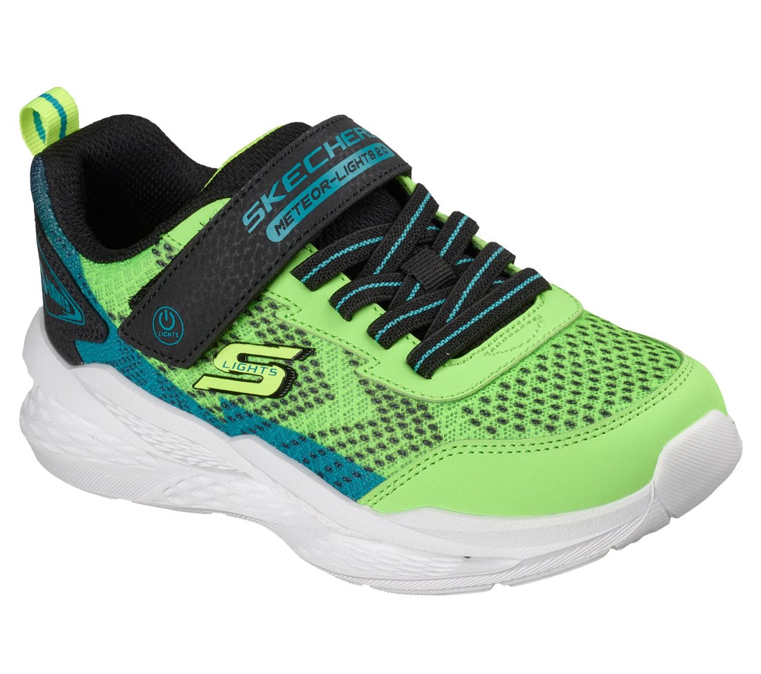 SKECHERS Skechers Meteor Lights 2.0 kids performance in - Lime and black colourway  – product view