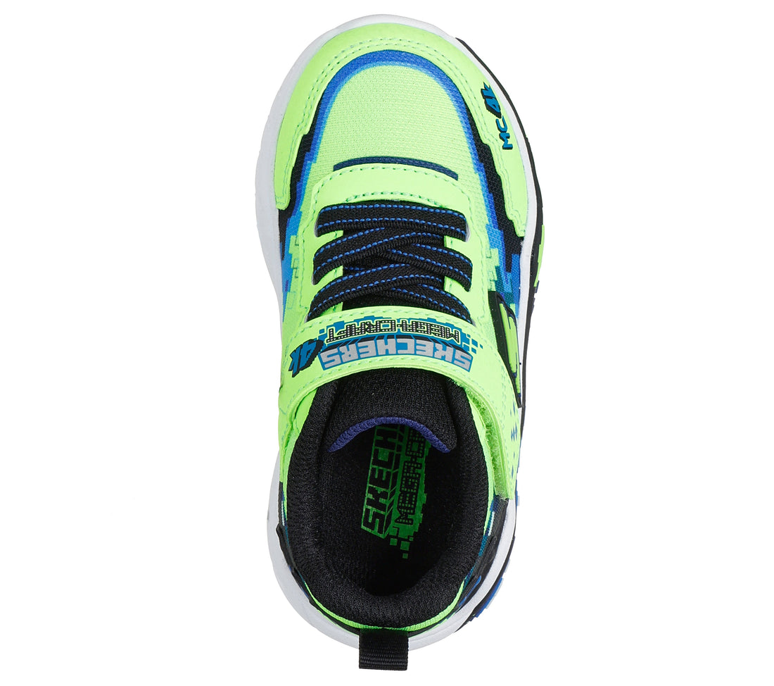 SKECHERS Mega Scene kids performance in Lime-black colourway – product view