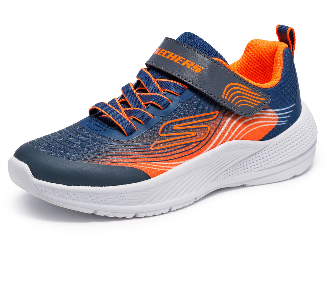 SKECHERS Microspec Advance kids performance in Navy and orange – product view
