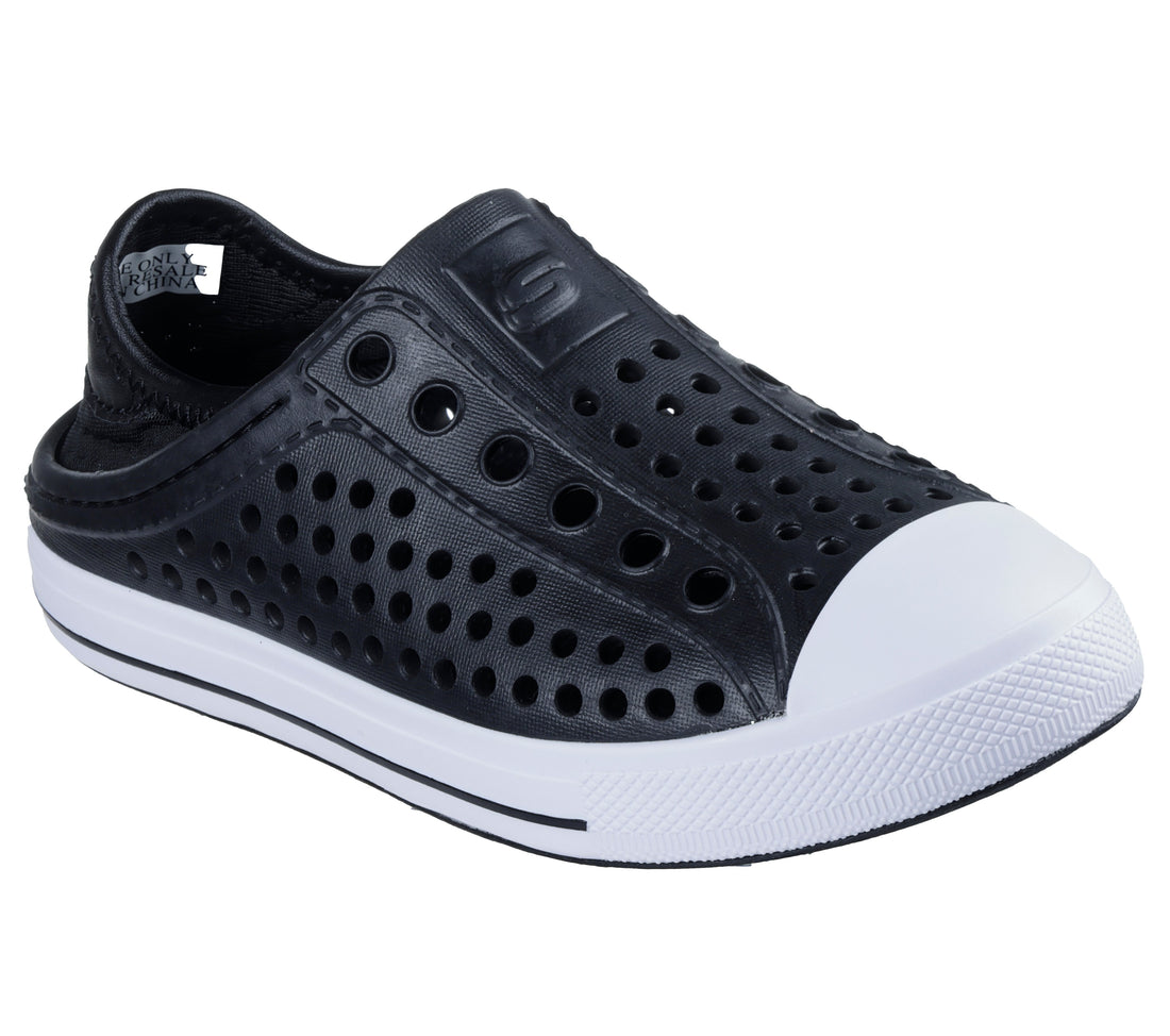 SKECHERS Foamies Guzman Steps Aqua Surge kids casual in black – product view