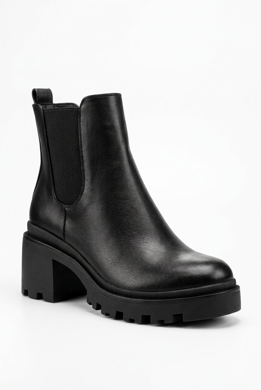 AQUA MODA Slick-One Too Women Casual Chelsea Boots Black - product view