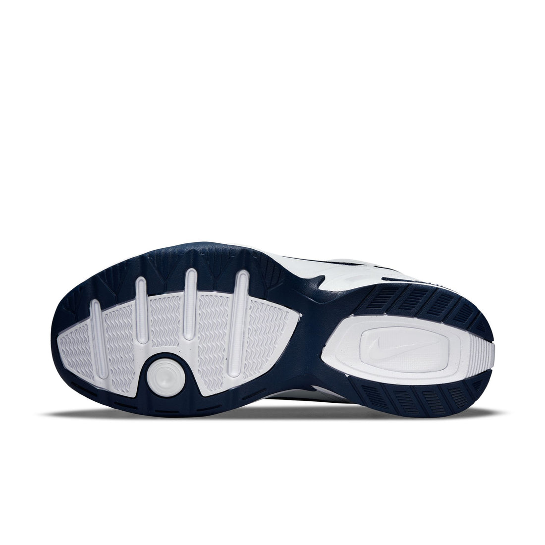 NIKE Air Monarch IV M men sneaker in WHITE/METALLIC-SILVER-MIDNIGHT-NAVY – product view