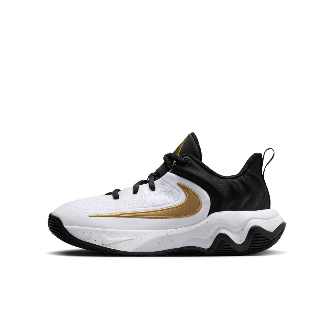 NIKE Giannis Immortality 4 kids performance in BLACK/METALLIC-GOLD-WHITE – product view