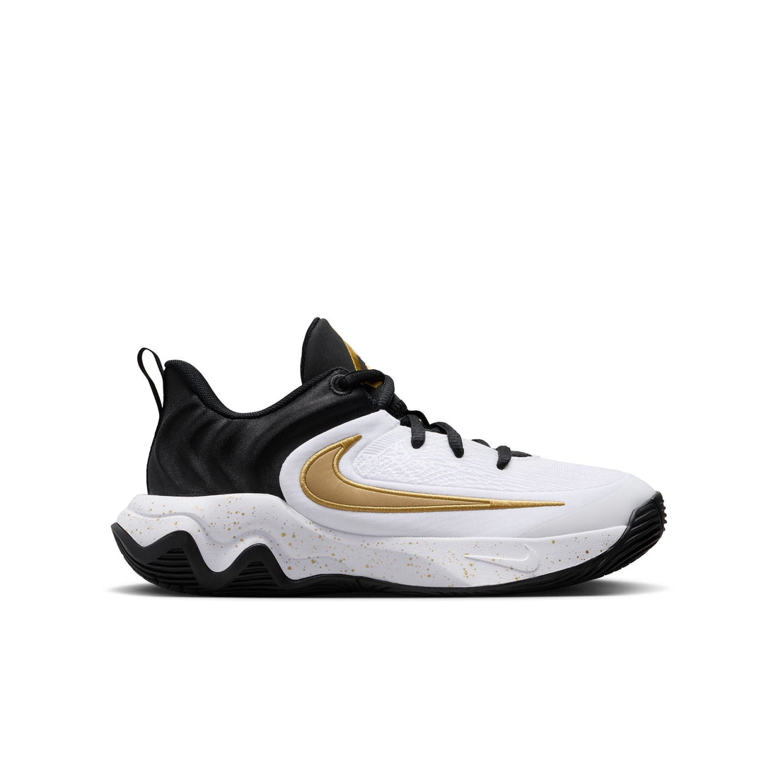 NIKE Giannis Immortality 4 kids performance in BLACK/METALLIC-GOLD-WHITE – product view