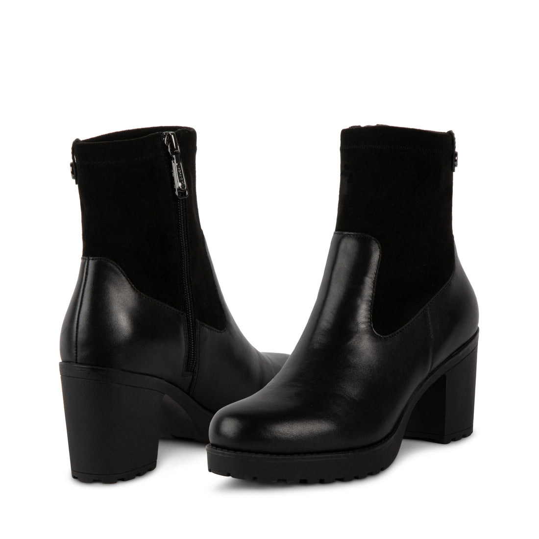 BLONDO Gabi Women Dress waterproof Booties in Black Leather 
