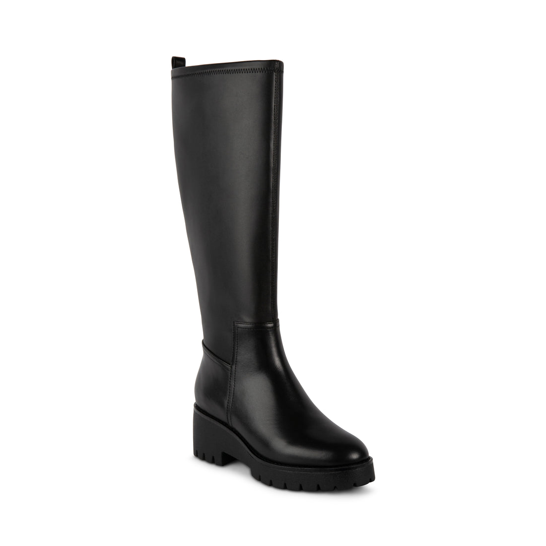 BLONDO Floris Women Dress waterproof Tall Boots in Black Leather 
