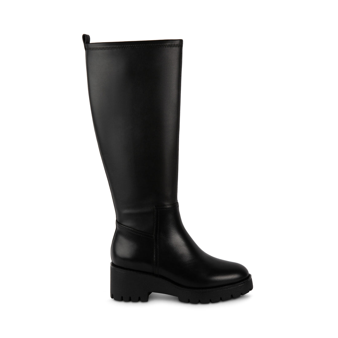 BLONDO Floris Women Dress waterproof Tall Boots in Black Leather 