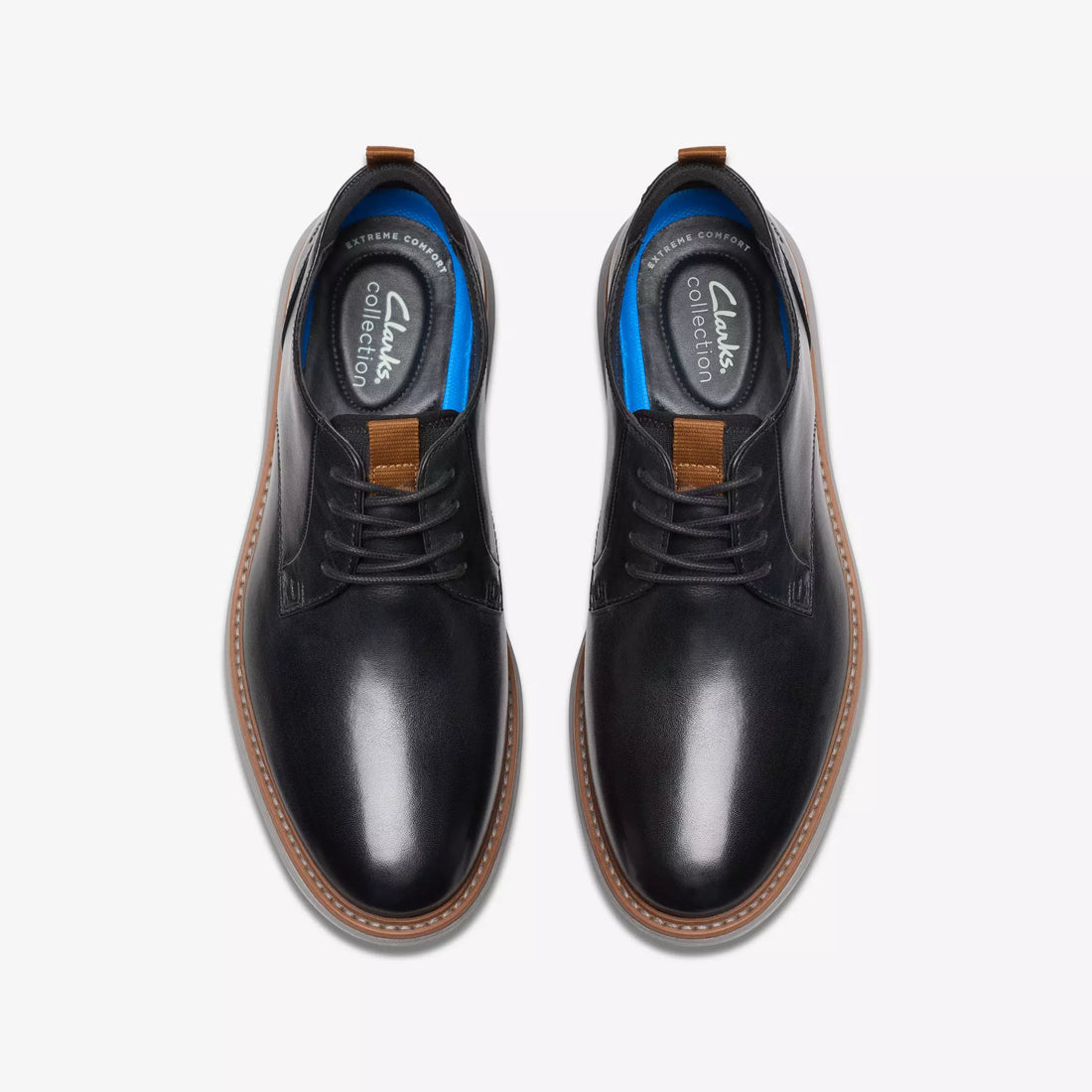 Clarks Brantin Plain Men Shoes Casual in black - product view