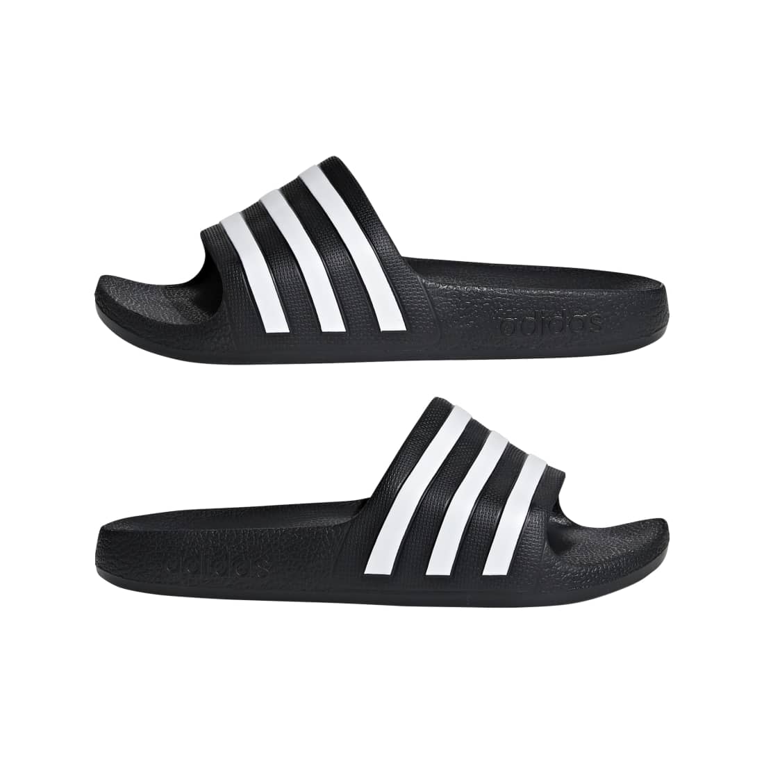 ADIDAS Adilette Aqua K kids slides in CORE-BLACK/FTWR-WHITE/CORE-BLACK – product view
