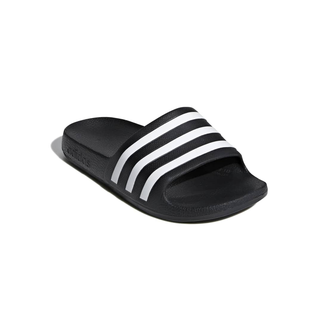 ADIDAS Adilette Aqua K kids slides in CORE-BLACK/FTWR-WHITE/CORE-BLACK – product view