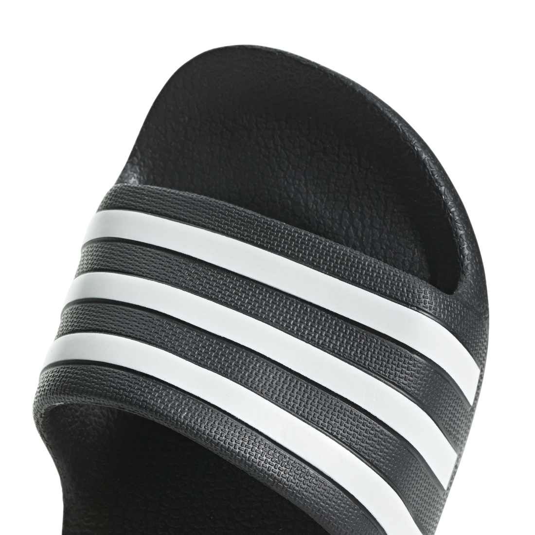 ADIDAS Adilette Aqua K kids slides in CORE-BLACK/FTWR-WHITE/CORE-BLACK – product view