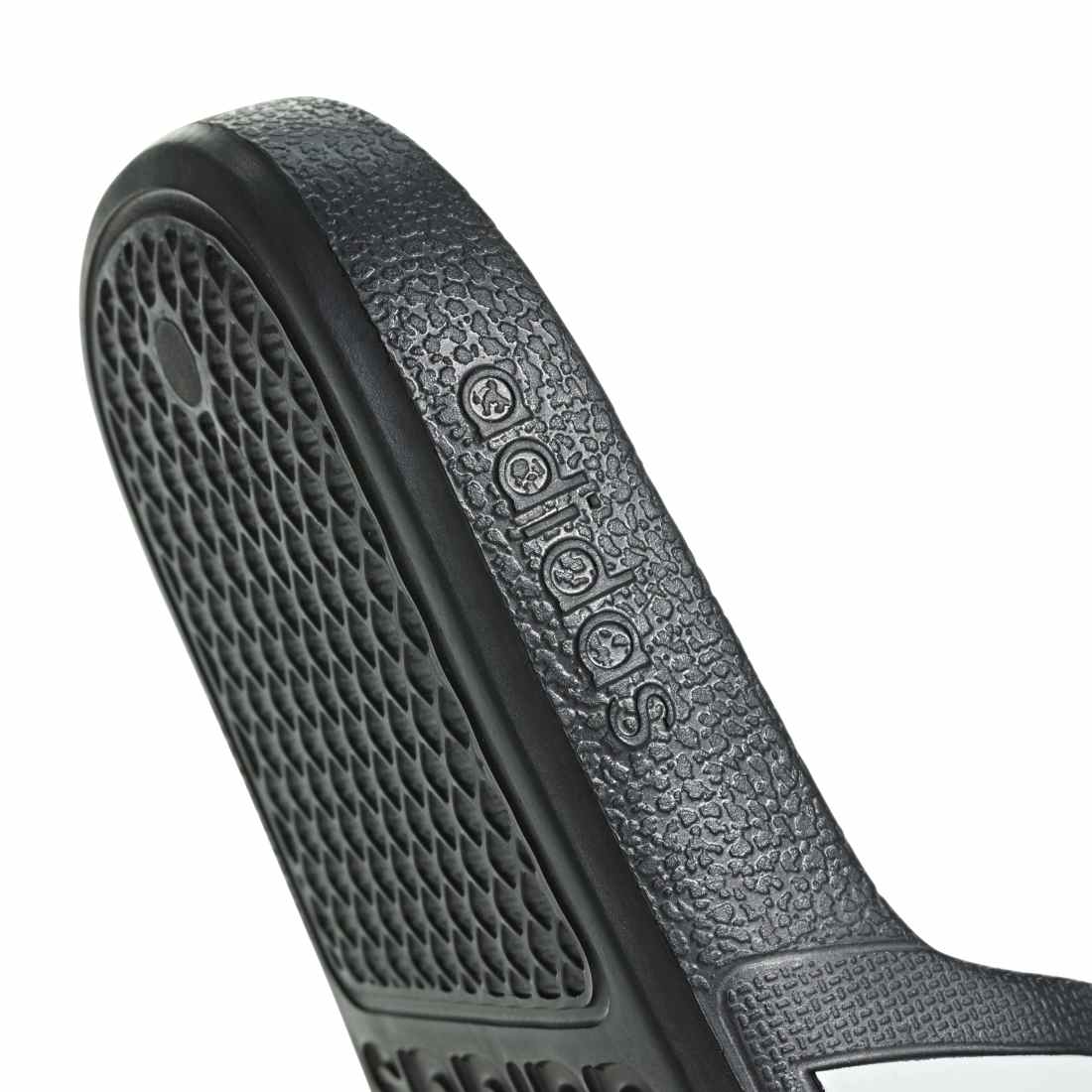 ADIDAS Adilette Aqua K kids slides in CORE-BLACK/FTWR-WHITE/CORE-BLACK – product view