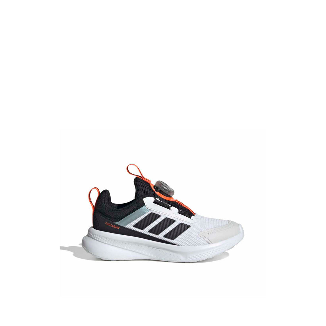 ADIDAS Fortarun 4.0 Boa C kids performance in FTWR-WHITE/CORE-BLACK/IMPACT-ORANGE – product view