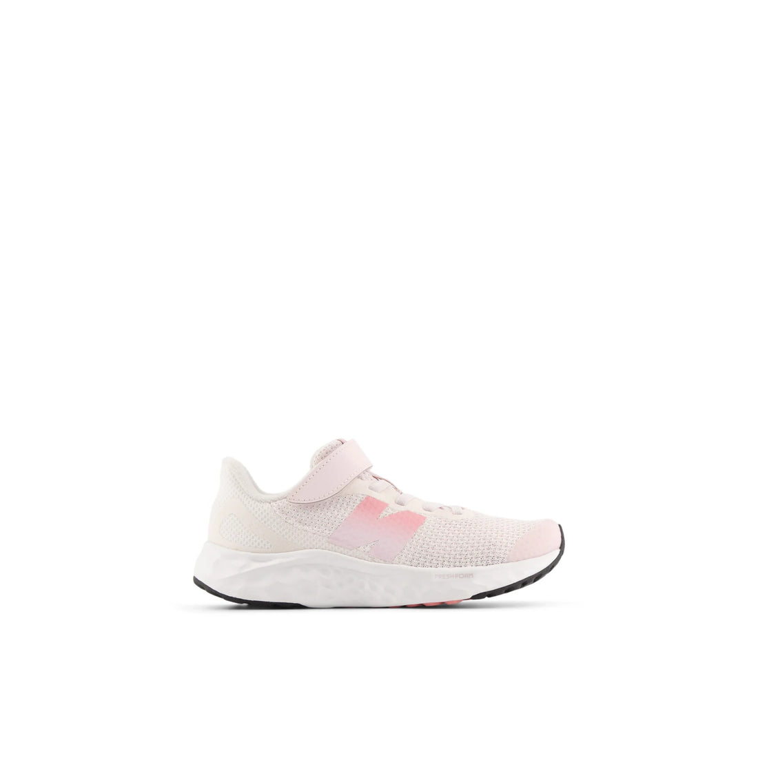 NEW-BALANCE Fresh Foam Arishi v4 Bungee Lace with Top Strap kids performance shoes in Pink-Salt – product view