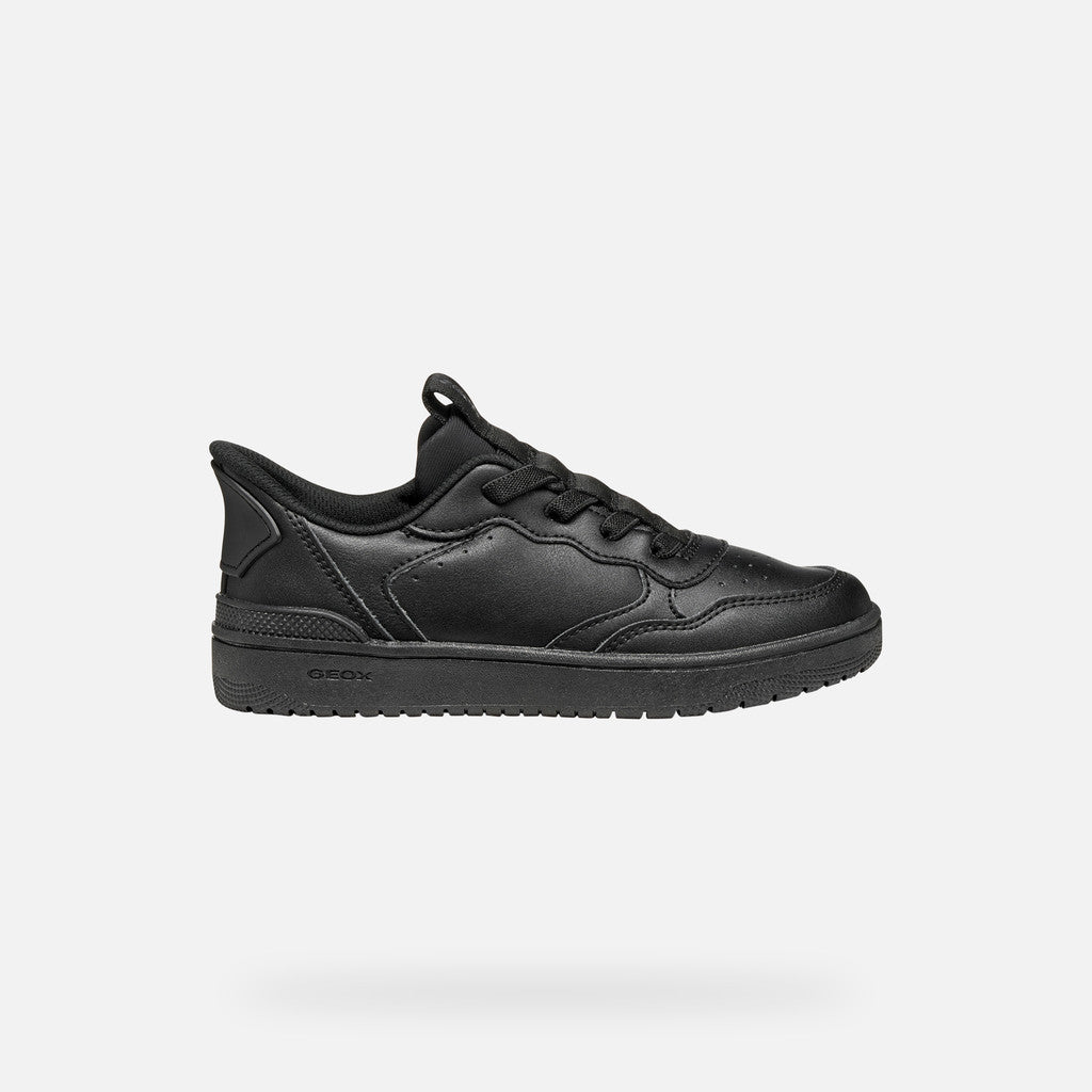 Geox J Washiba Fast In Boy Kids Shoes Sneakers in black - product view
